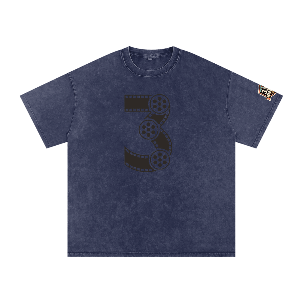 Snow Washed Oversized Cotton T-Shirt