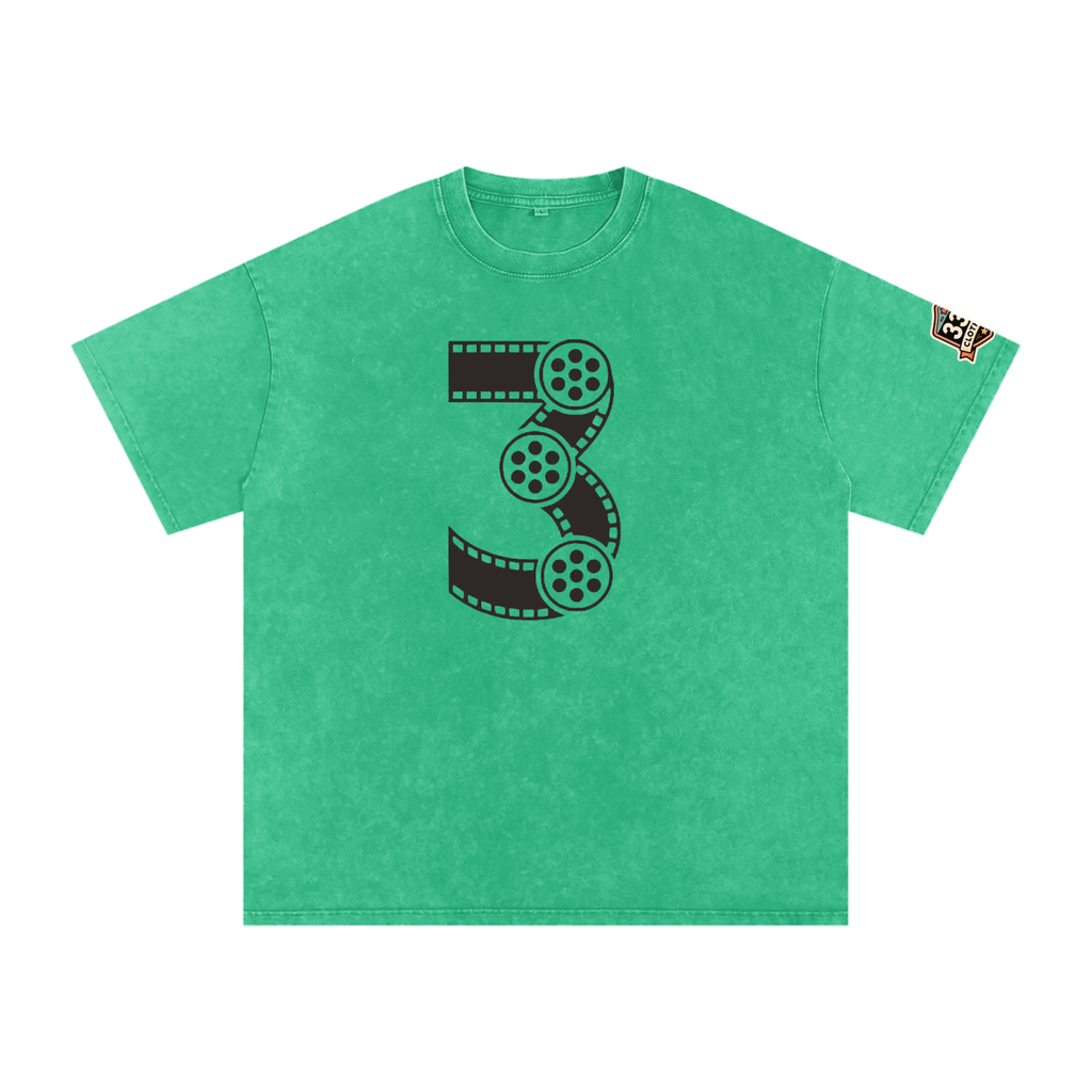 Snow Washed Oversized Cotton T-Shirt