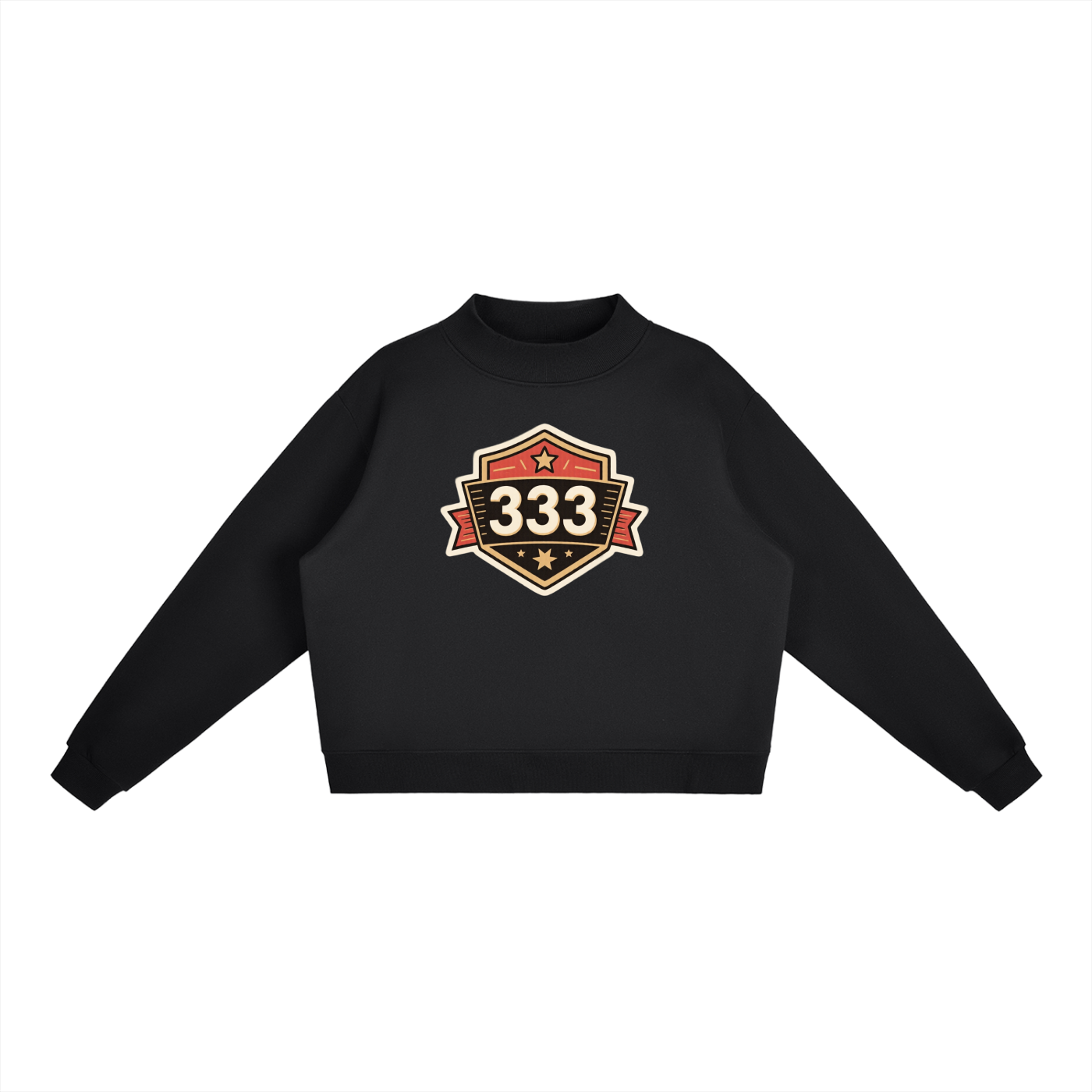 Essential Fleece Mock-Neck Crew Sweatshirt