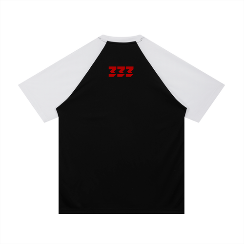 Contrast Raglan Sleeve Mesh T-Shirt