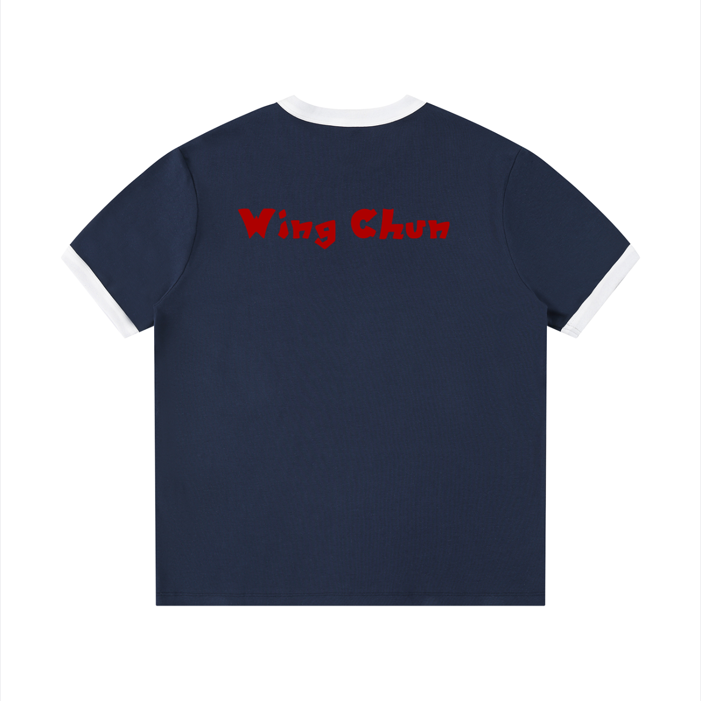 Contrast Edge Ribbed Crewneck T-Shirt