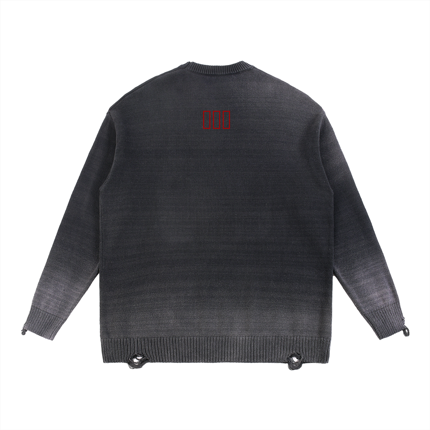 Sun Fade Distressed Ripped Crewneck sweater