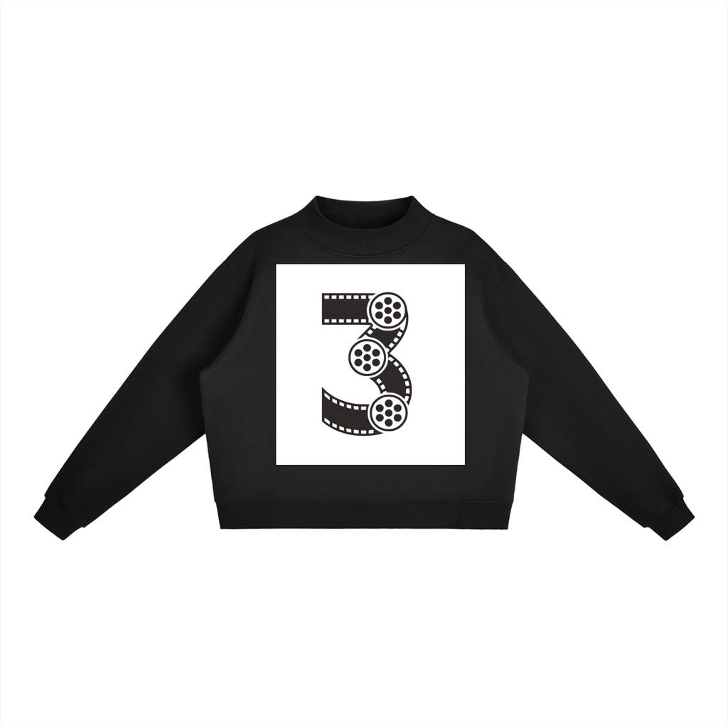 Essential Fleece Mock-Neck Crew Sweatshirt