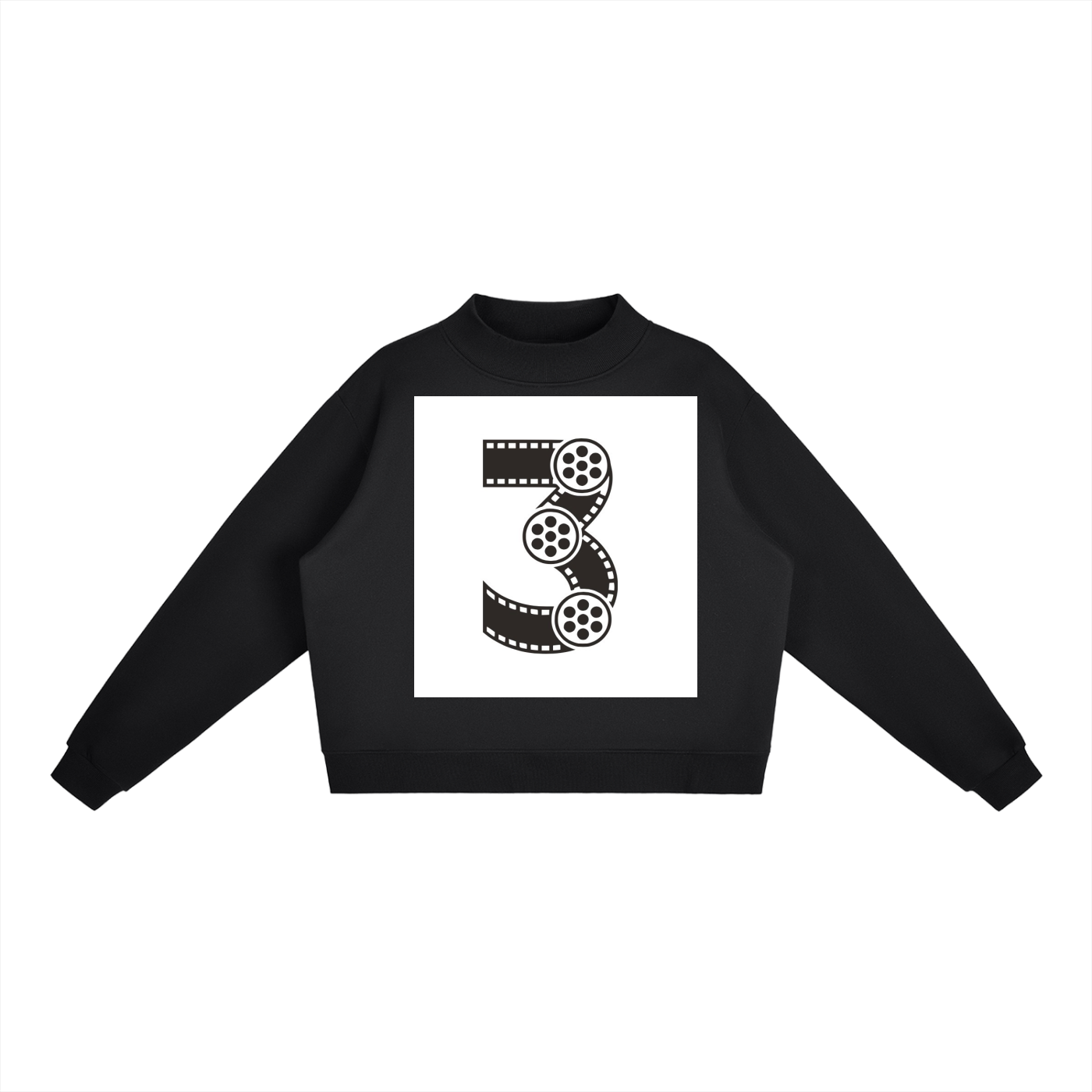 Essential Fleece Mock-Neck Crew Sweatshirt