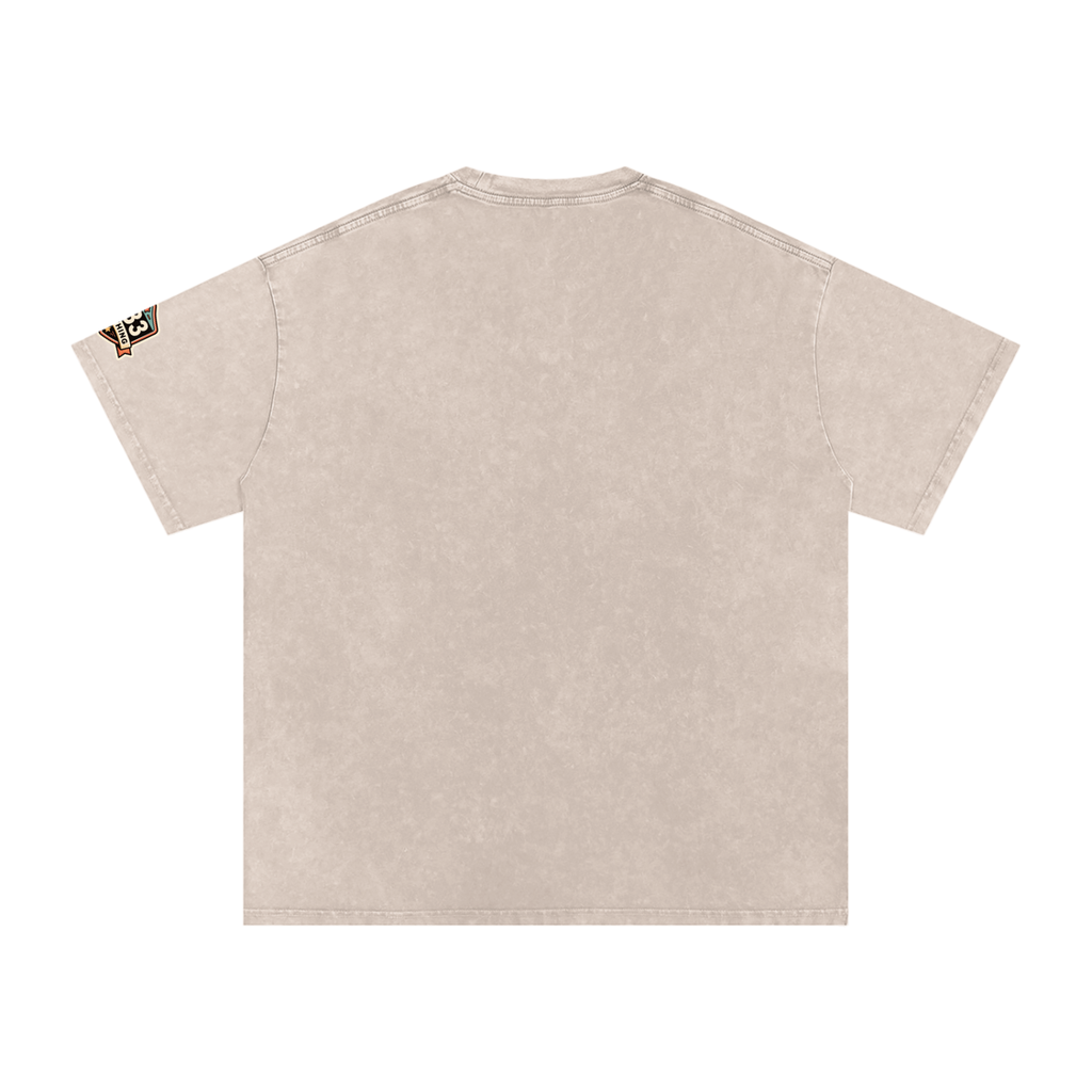 Snow Washed Oversized Cotton T-Shirt