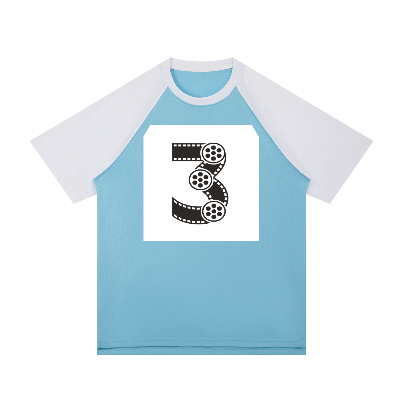 Contrast Raglan Sleeve Mesh T-Shirt