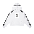 Contrast Side Stripe Cropped Hoodie