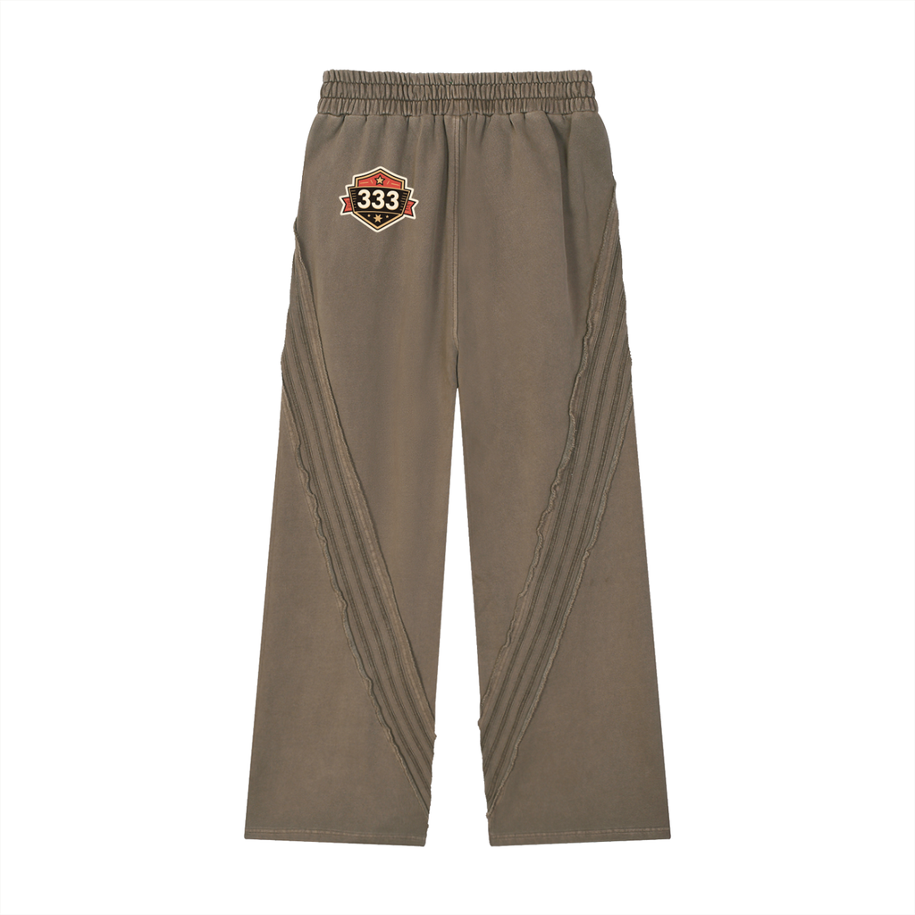 Snow Washed Tape Raw Edge Sweatpants