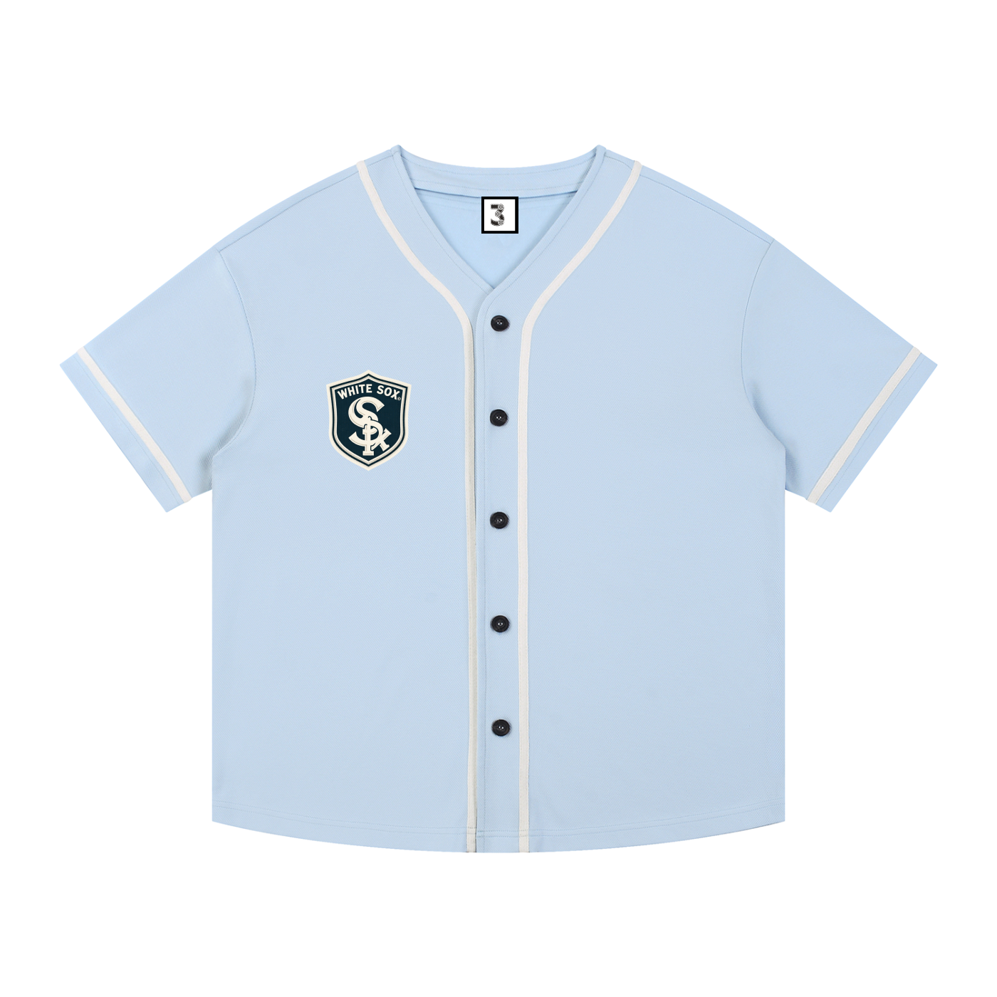Contrast Piped Button-Up Jersey